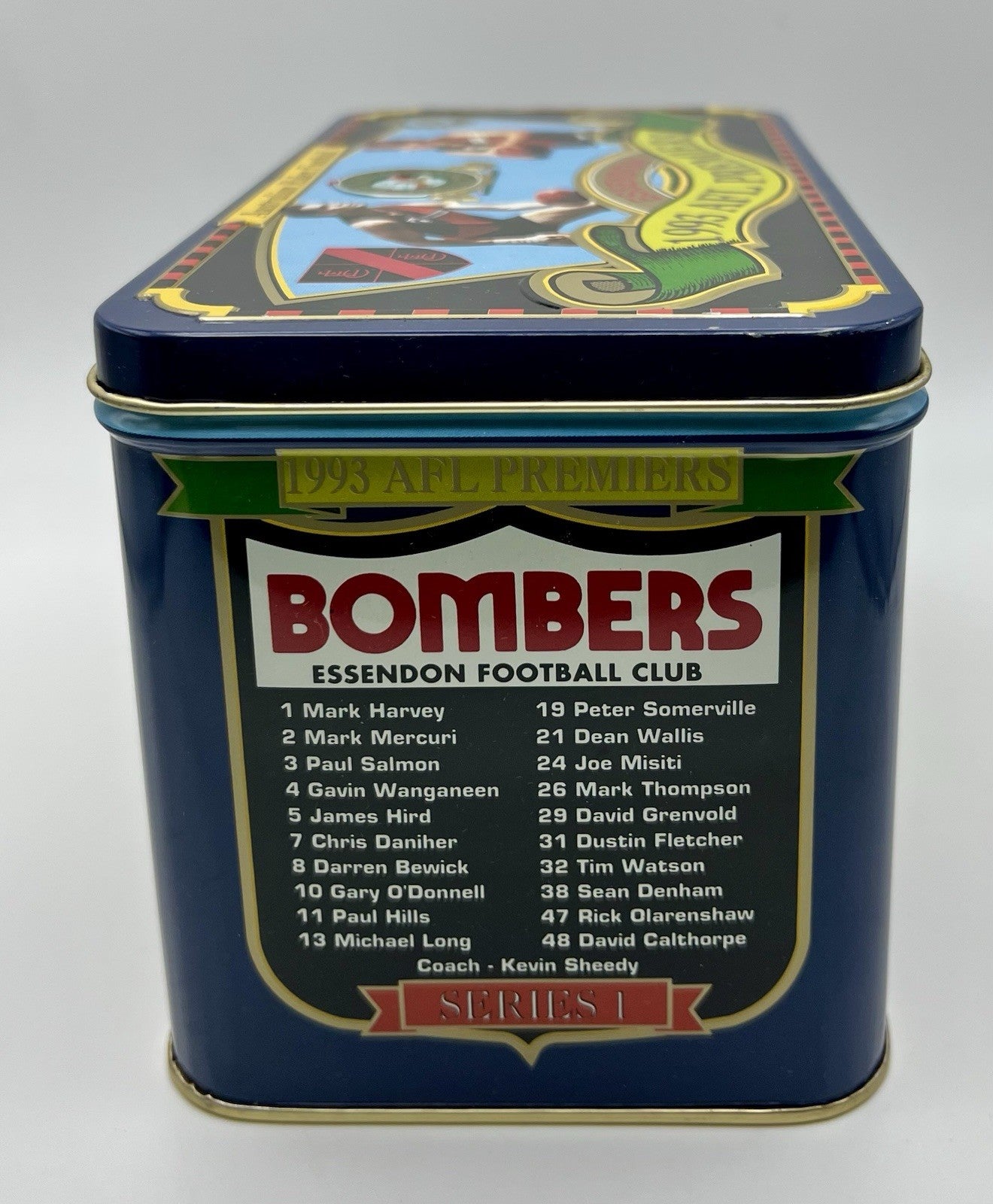 Essendon 1993 AFL Premiership Commemorative Metal Card Tin Set ( 21 Metal Cards)
