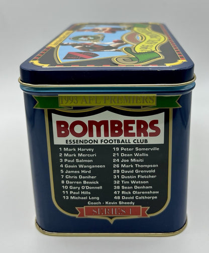Essendon 1993 AFL Premiership Commemorative Metal Card Tin Set ( 21 Metal Cards)