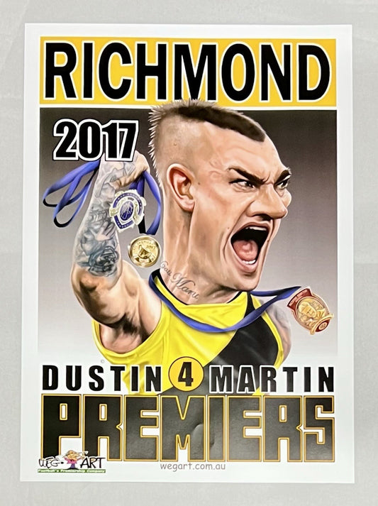 WegArt Dustin Martin Richmond Tigers 2017 Brownlow Poster