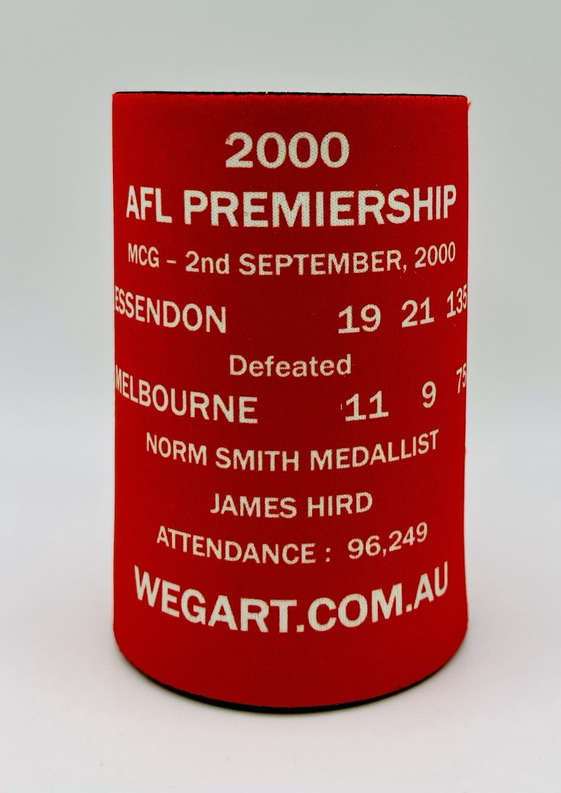 WegArt WEG Premiers Stubby Holder Can Cooler - Essendon Bombers 2000