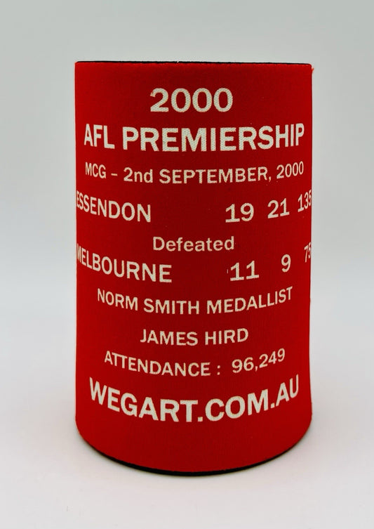 WegArt WEG Premiers Stubby Holder Can Cooler - Essendon Bombers 2000
