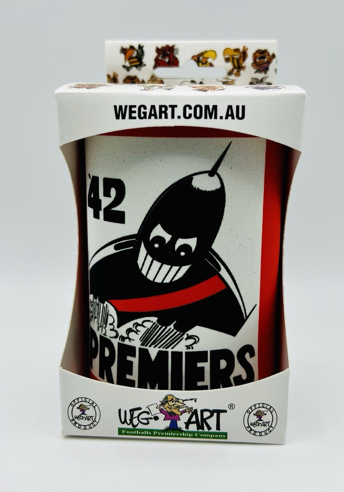 WegArt WEG Premiers Stubby Holder Can Cooler - Essendon Bombers 1942