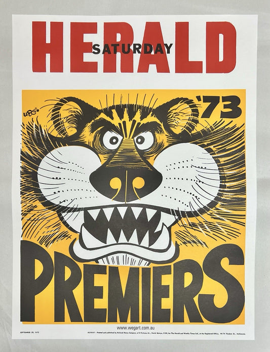 1973 & 1974 Richmond Tigers WEG Premiers Posters - REPRINTS