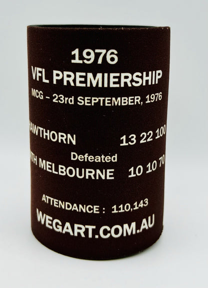 WegArt WEG Premiers Stubby Holder Can Cooler - Hawthorn Hawks 1976