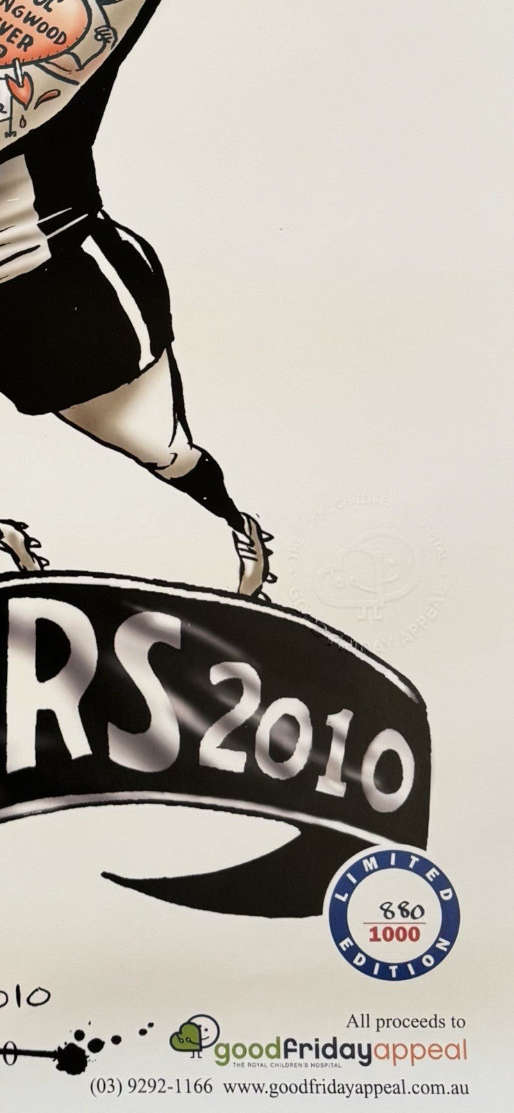 2010 Collingwood Magpies Limited Edition Premiers Poster Herald Sun #880