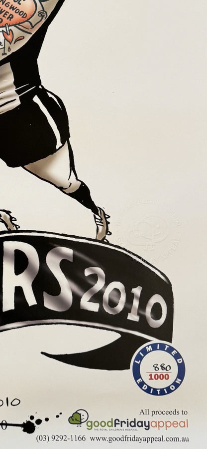 2010 Collingwood Magpies Limited Edition Premiers Poster Herald Sun #880