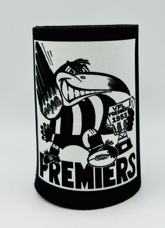 WegArt WEG Premiers Stubby Holder Can Cooler - Collingwood Magpies 1953