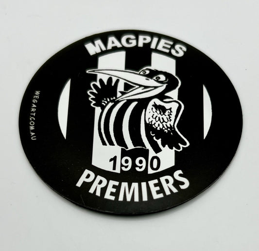 WEG WegArt Fridge Magnet - 1990 Collingwood Magpies Premiers Round Magnet