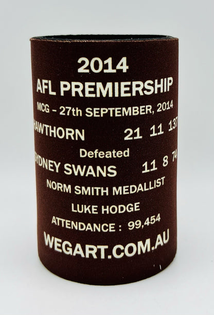 WegArt WEG Premiers Stubby Holder Can Cooler - Hawthorn Hawks 2014