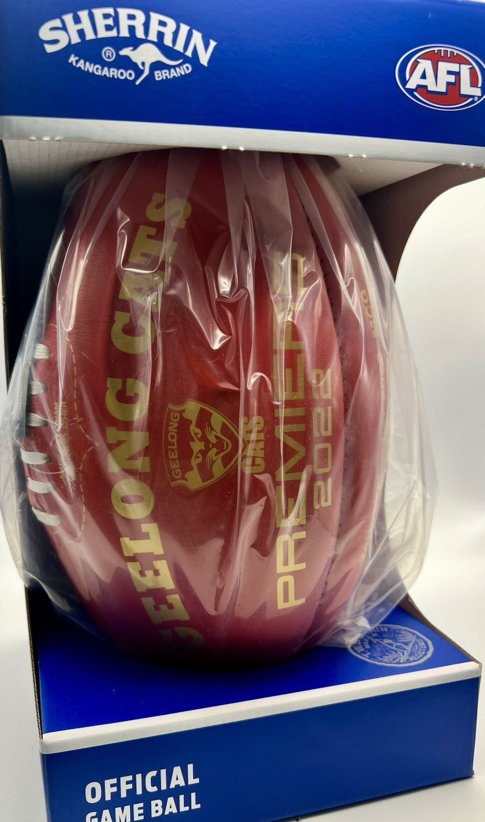 AFL Geelong Cats Sherrin 2022 Premiers Football GOLD FOIL