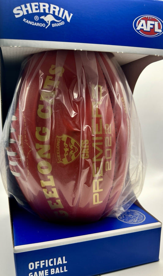 AFL Geelong Cats Sherrin 2022 Premiers Football GOLD FOIL