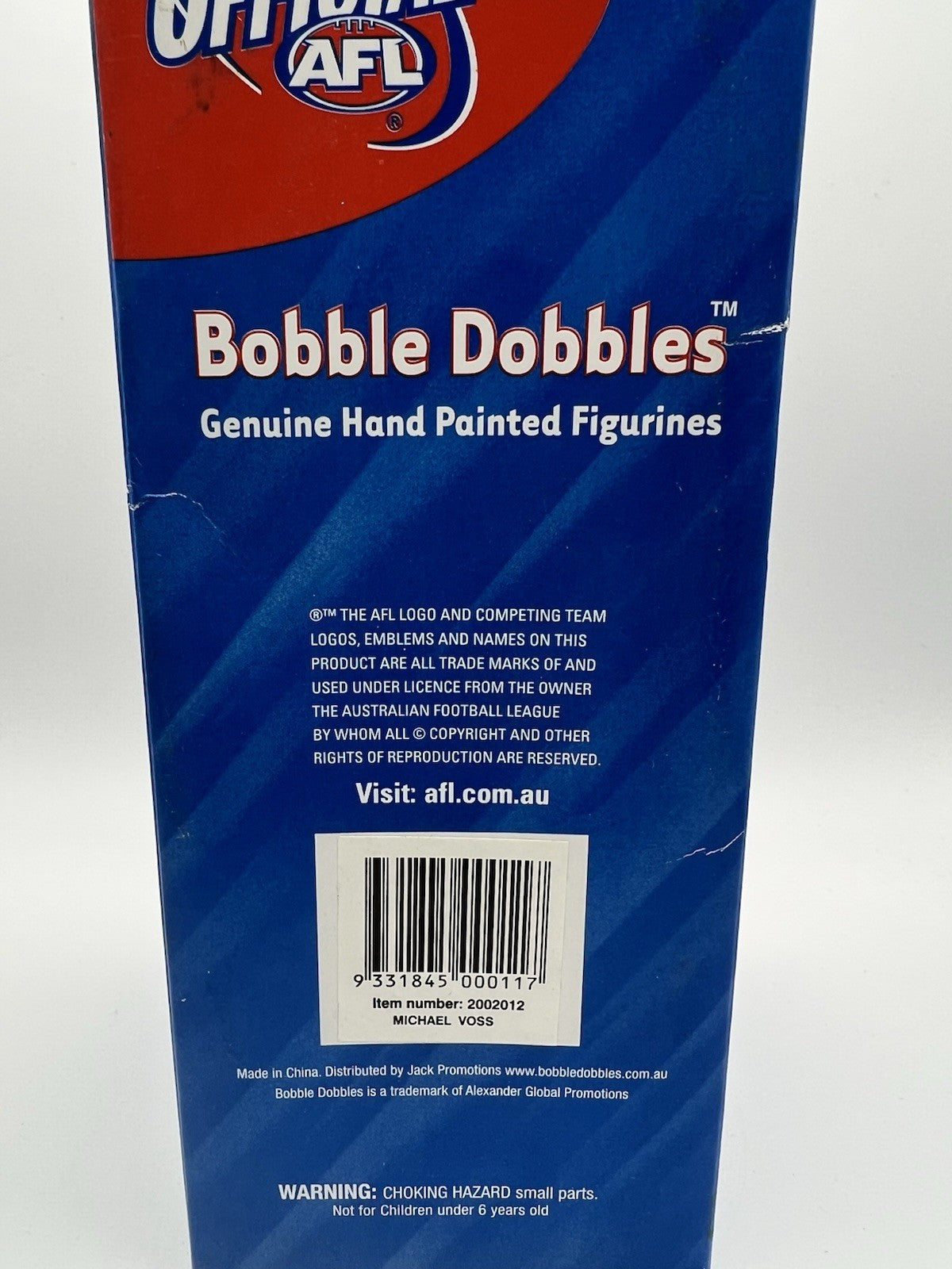2002 AFL Bobble Dobbles Bobblehead - Brisbane Lions Michael Voss