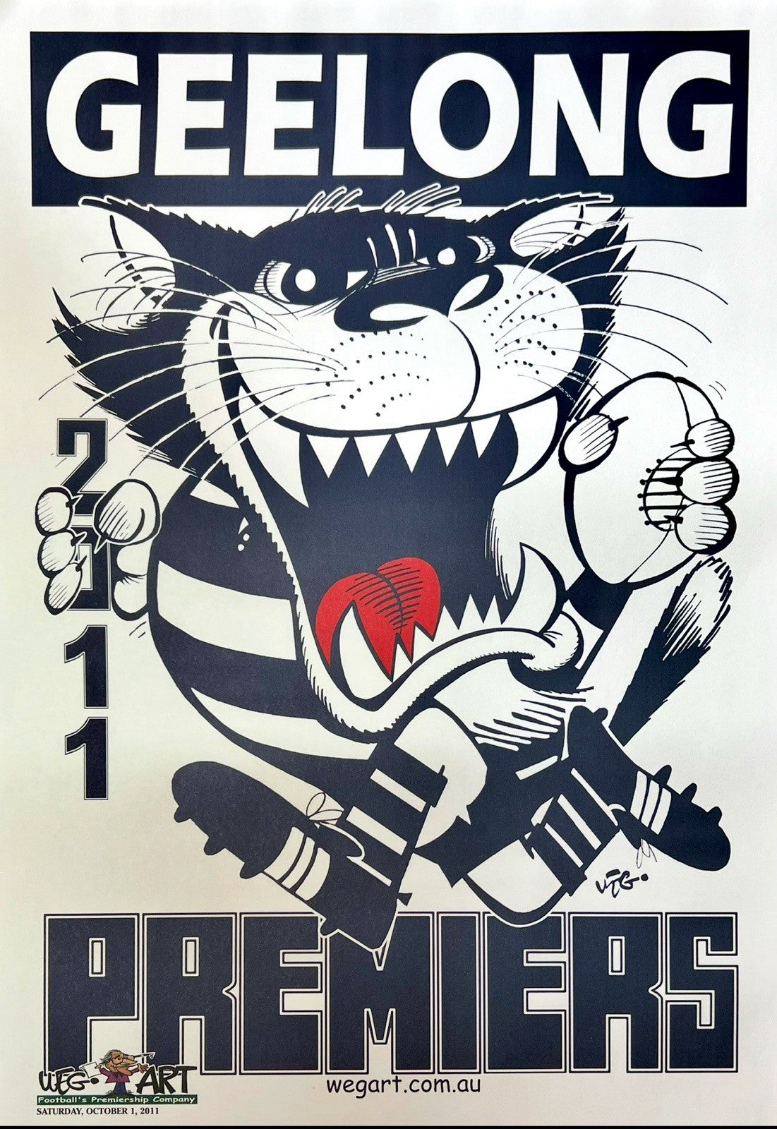 2007, 2009, 2011, 2022 & Supporter Geelong Cats WEG WegArt Premiers Posters