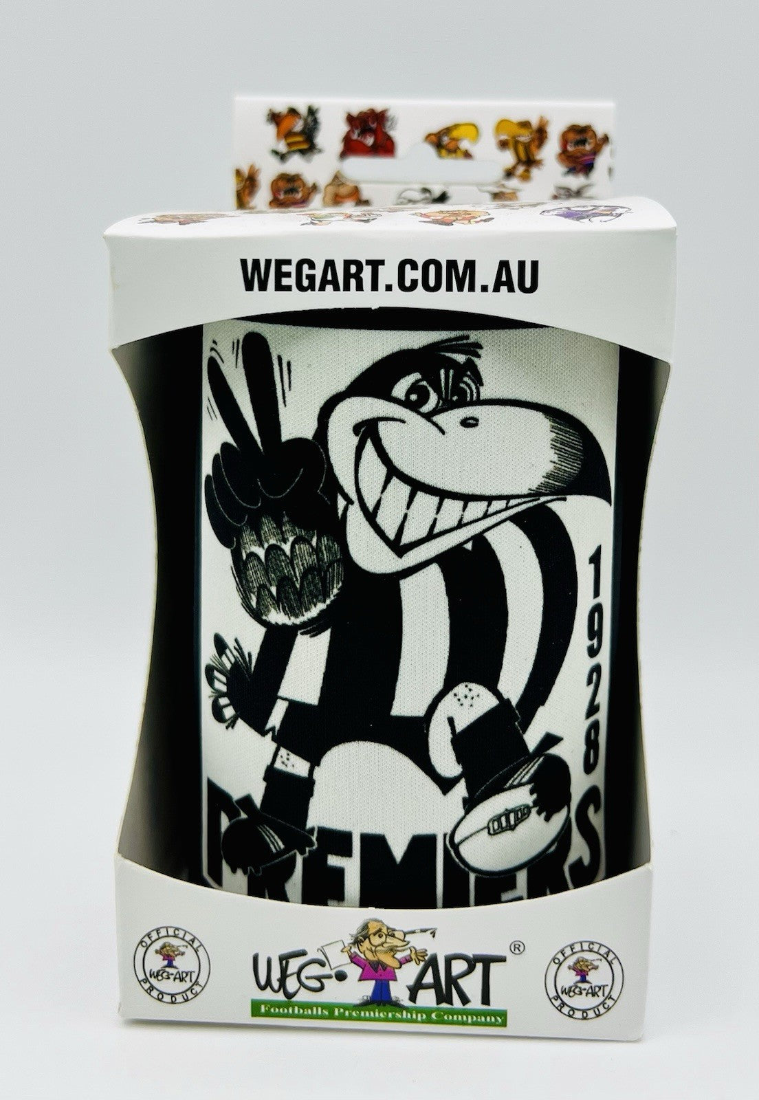 WegArt WEG Premiers Stubby Holder Can Cooler - Collingwood Magpies 1928