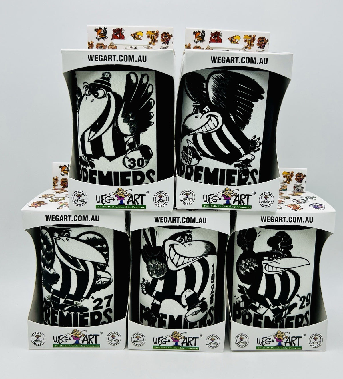 WegArt WEG Premiers Stubby Holder Can Cooler - Collingwood Magpies 1953