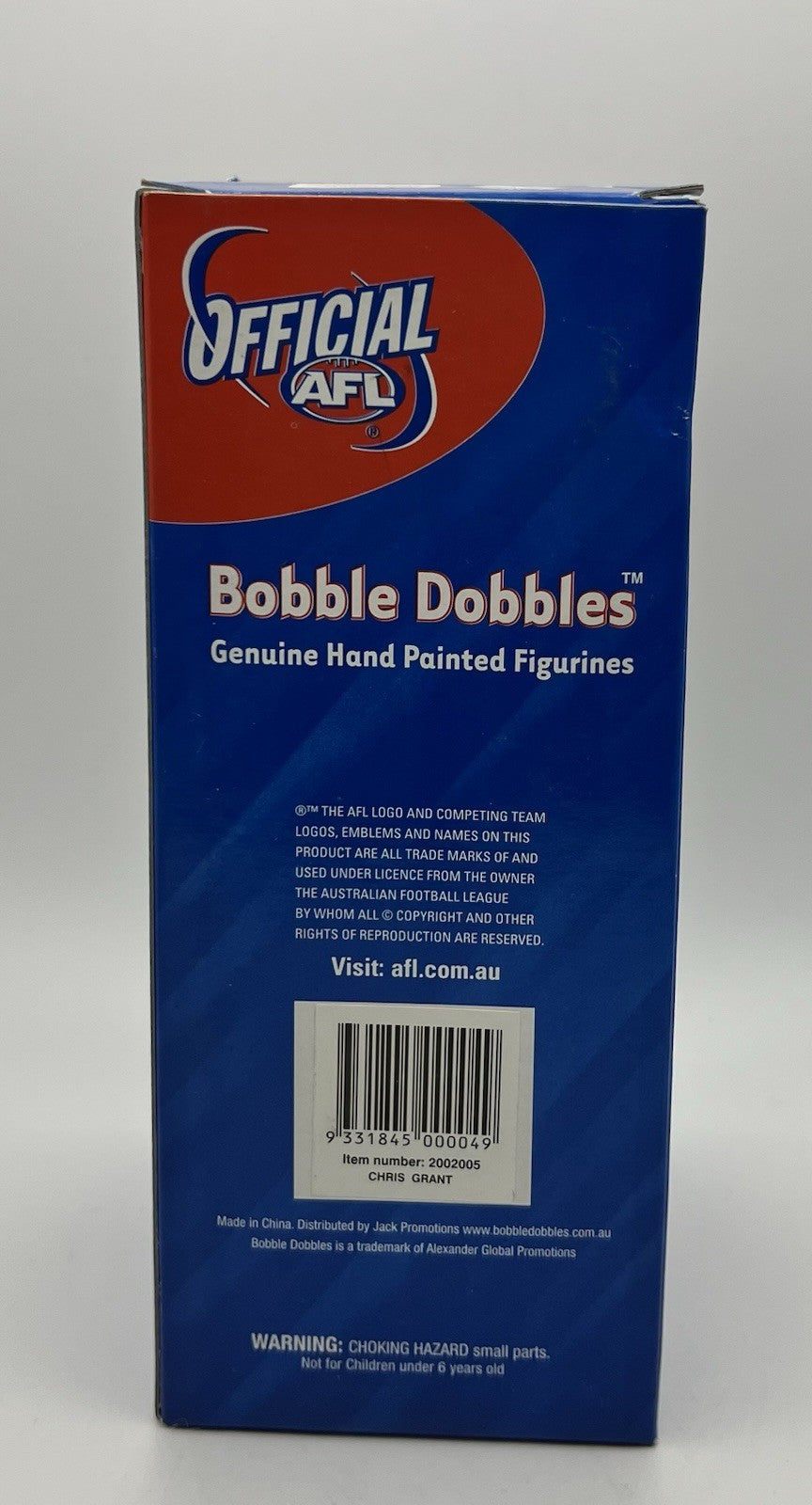 2002 AFL Bobble Dobbles Bobblehead - Western Bulldogs Chris Grant