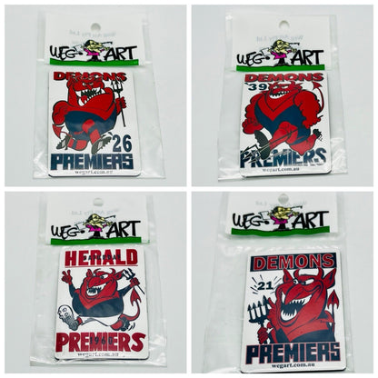 WEG WegArt Full Set Premiers & Supporters Fridge Magnets 16 - Melbourne Demons