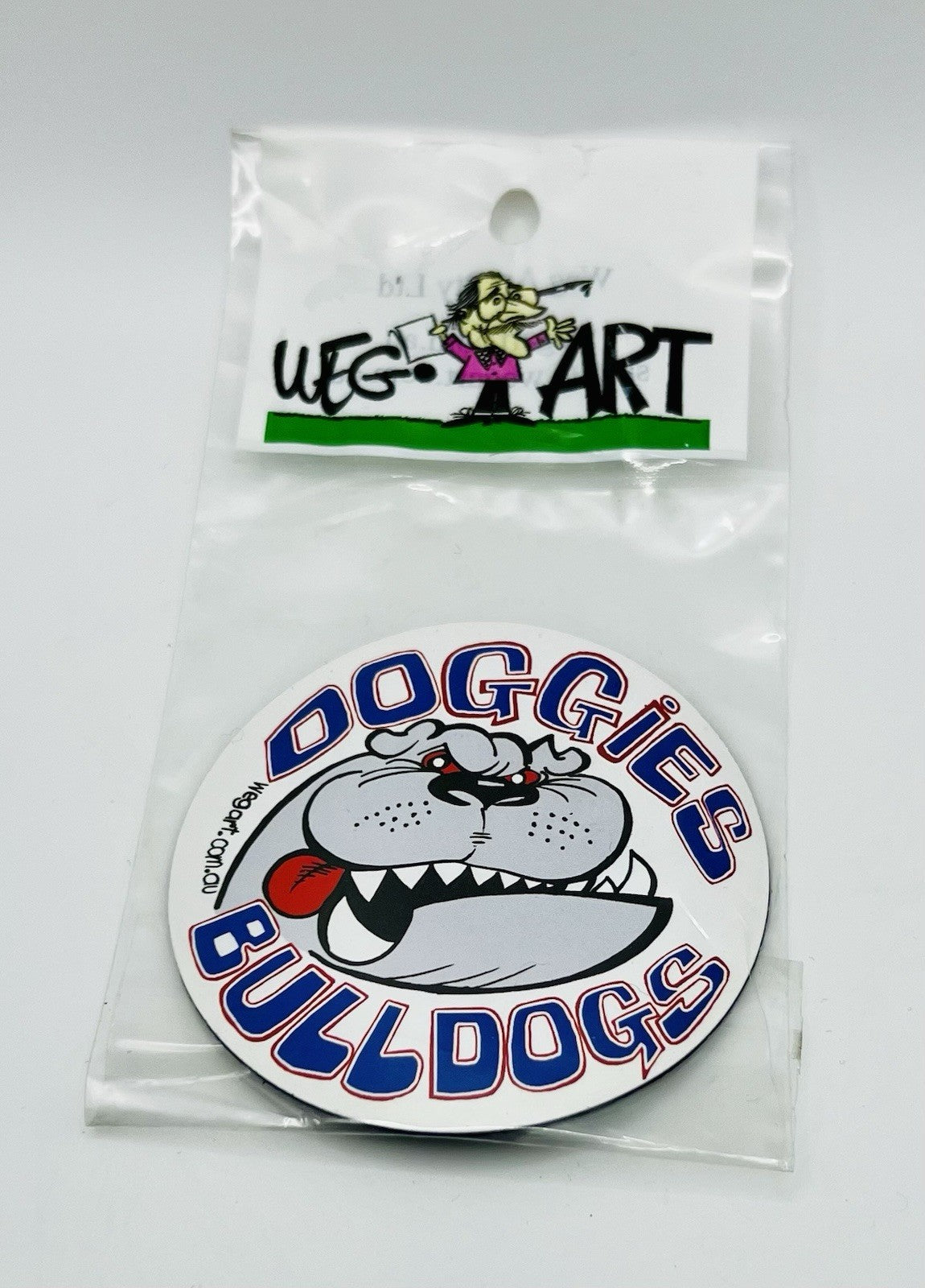 WEG WegArt Fridge Magnet - Western Bulldogs Doggies Round Magnet