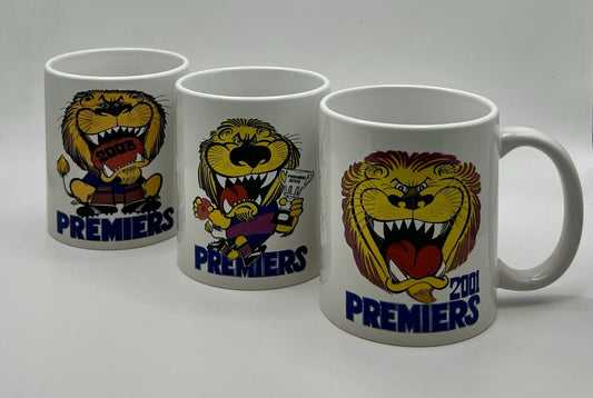 WegArt WEG Premiers Mugs- Brisbane Lions 2001, 2002 & 2003