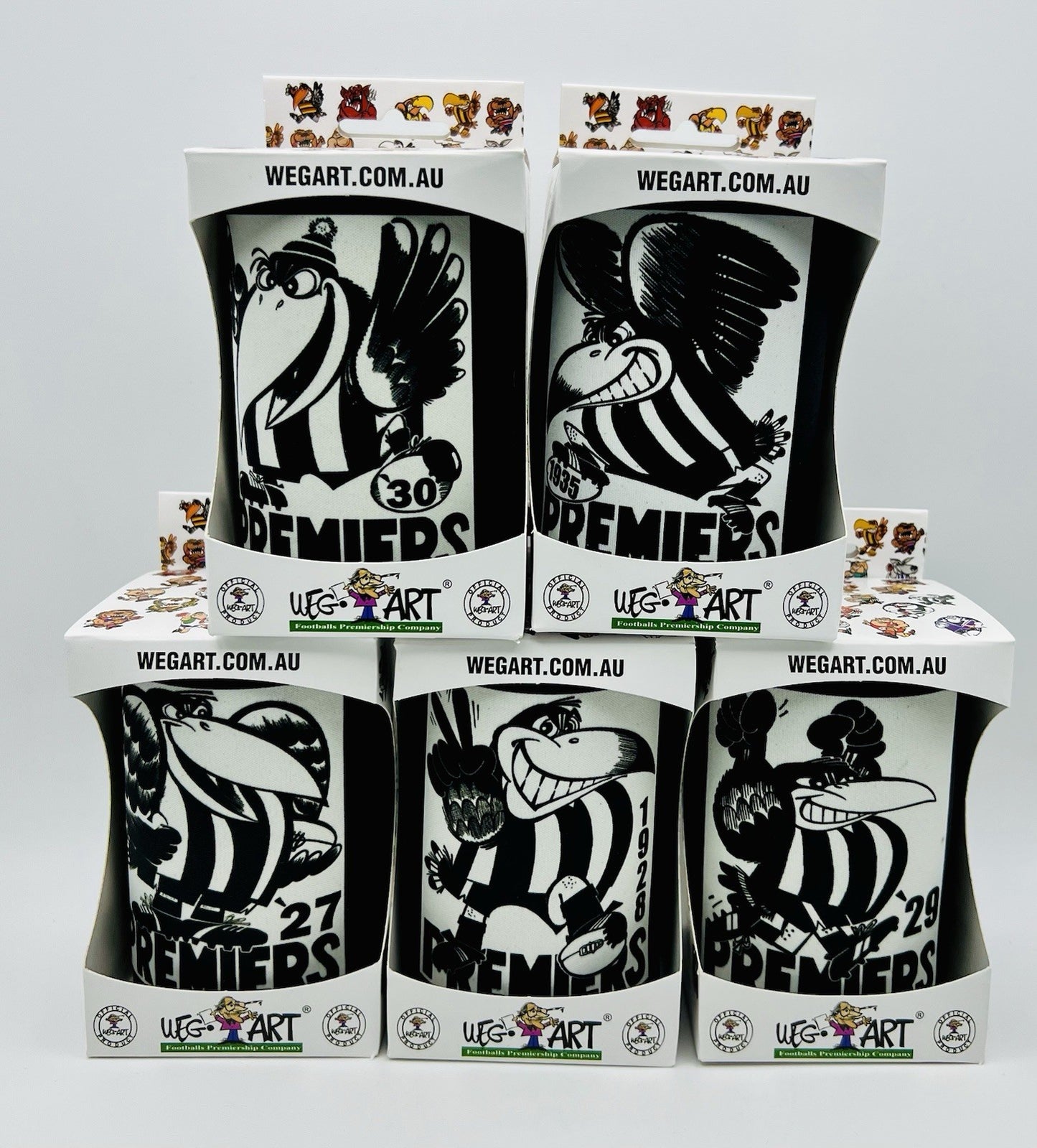 WegArt WEG Premiers Stubby Holder Can Cooler - Collingwood Magpies 1903