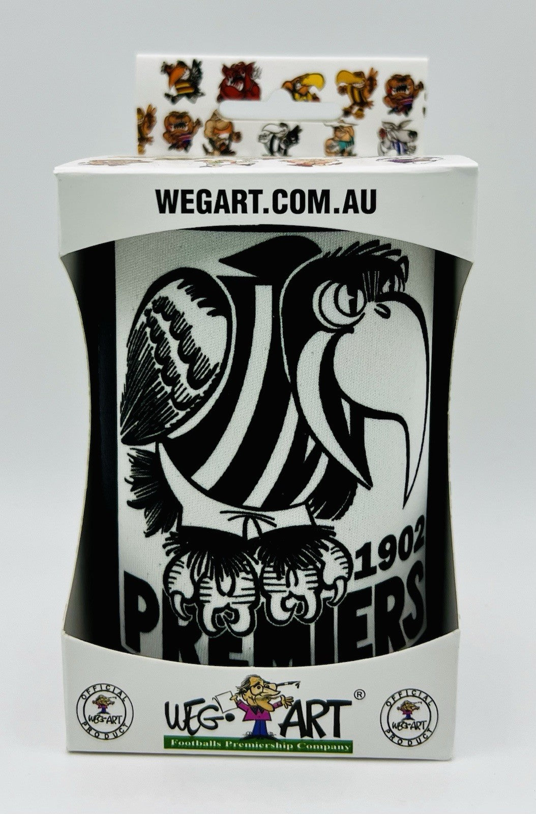 WegArt WEG Premiers Stubby Holder Can Cooler - Collingwood Magpies 1902