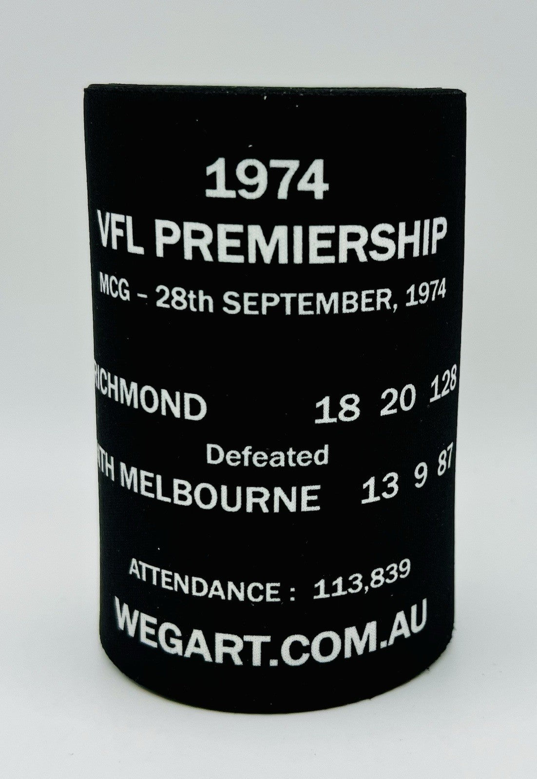WegArt WEG Premiers Stubby Holder Can Cooler - Richmond Tigers 1974