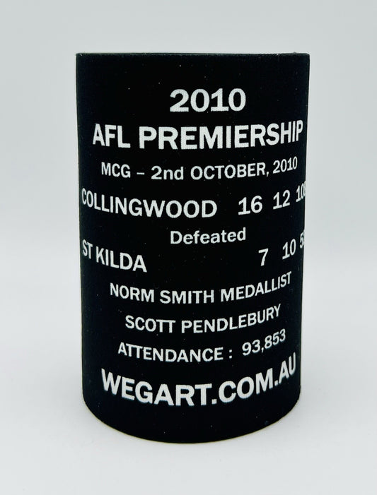 WegArt WEG Premiers Stubby Holder Can Cooler - Collingwood Magpies 2010