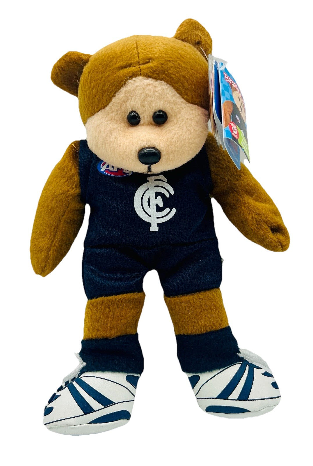 Paul The Carlton Blues Bear Official AFL Beanie Kid 21cm - Home Game Colours