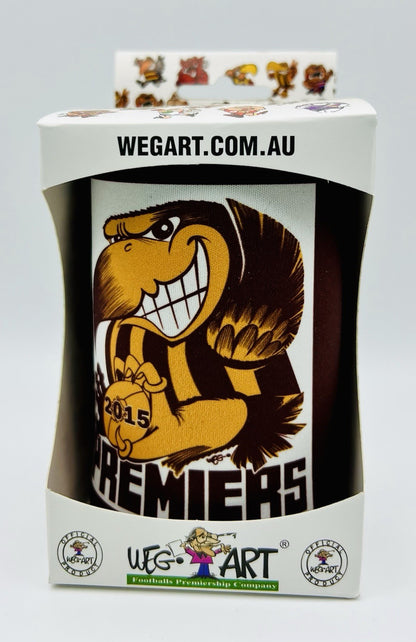 WegArt WEG Premiers Stubby Holder Can Cooler - Hawthorn Hawks 2015