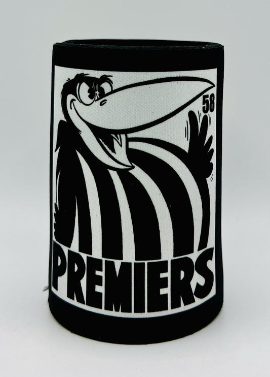 WegArt WEG Premiers Stubby Holder Can Cooler - Collingwood Magpies 1958