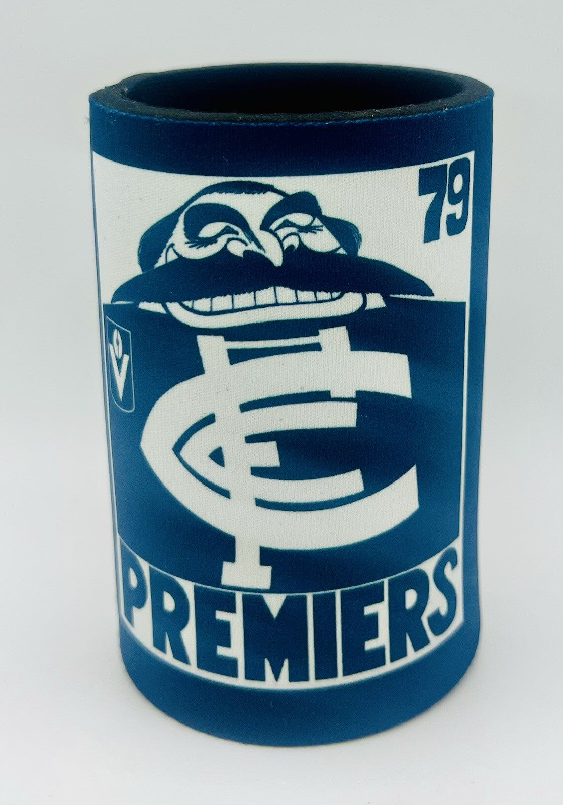 WegArt WEG Premiers Stubby Holder Can Cooler - Carlton Blues 1979