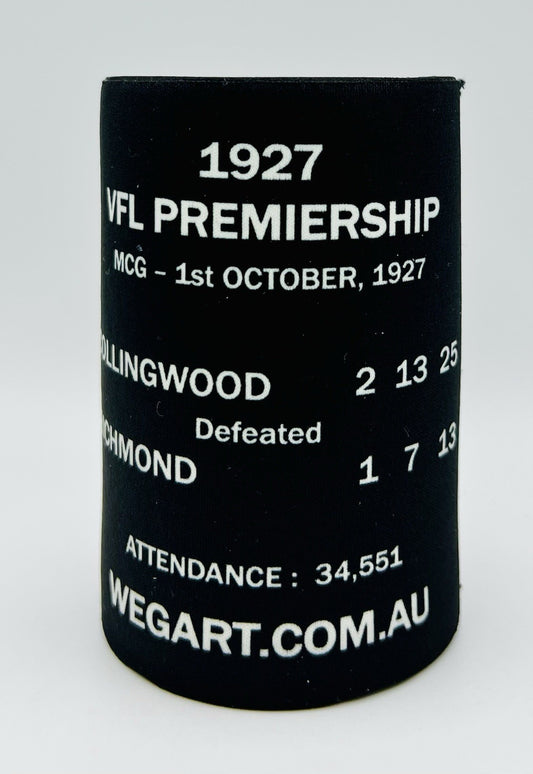 WegArt WEG Premiers Stubby Holder Can Cooler - Collingwood Magpies 1927