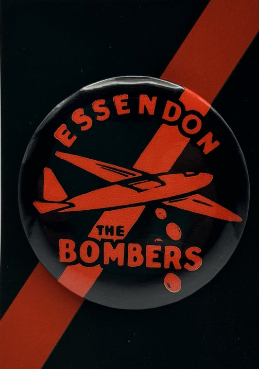Retro Button Badge Essendon Bombers