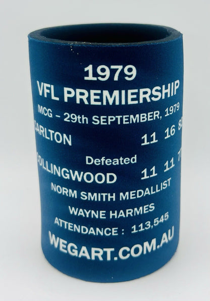 WegArt WEG Premiers Stubby Holder Can Cooler - Carlton Blues 1979