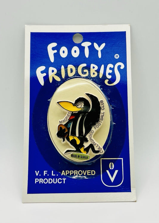 Vintage Retro AFL / VFL Footy Fridgbies fridge magnet - Collingwood Magpies