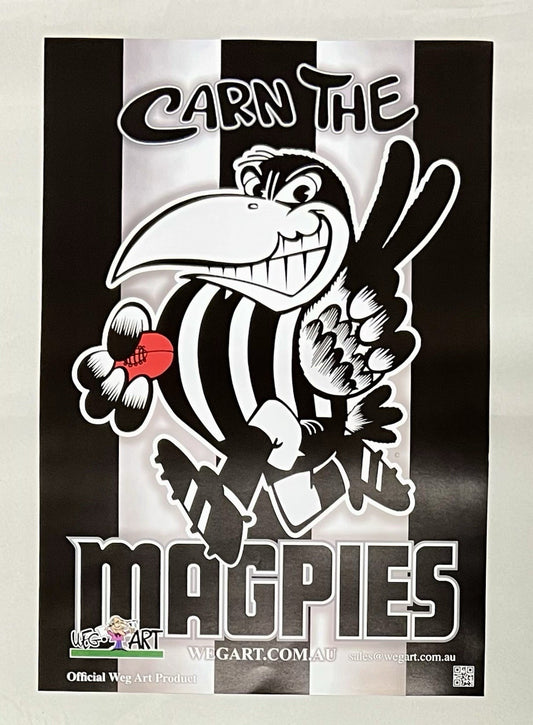 WegArt WEG Collingwood Magpies Supporter Poster “Carn The Magpies”