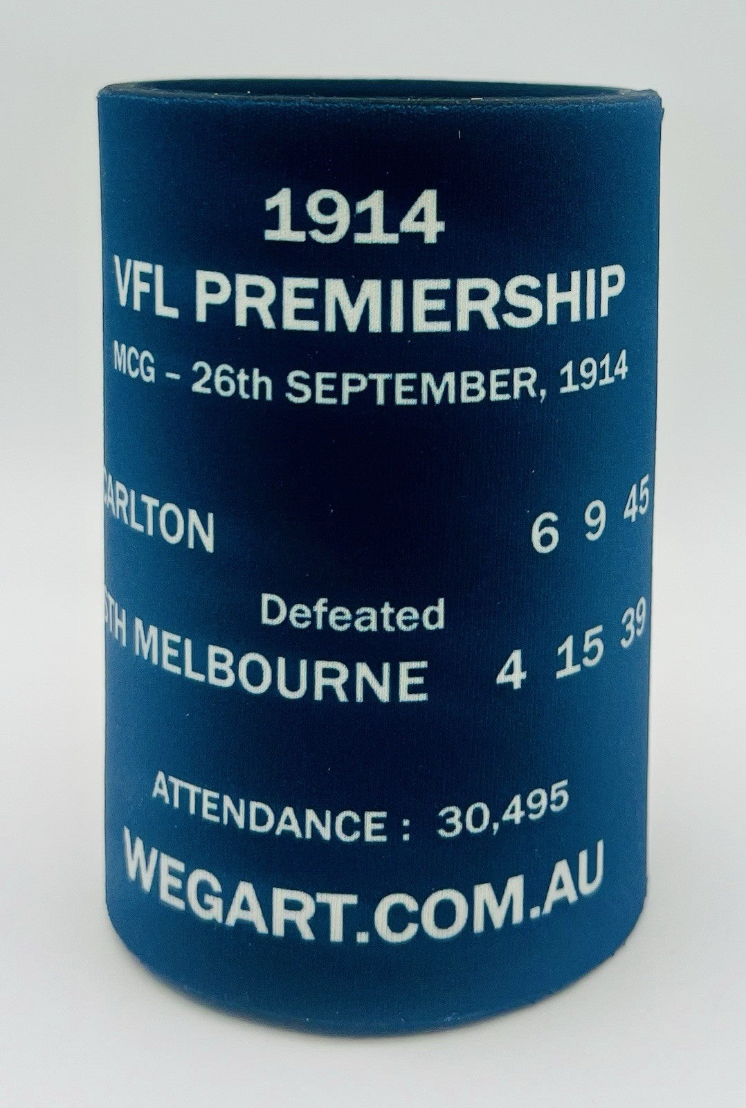 WegArt WEG Premiers Stubby Holder Can Cooler - Carlton Blues 1914