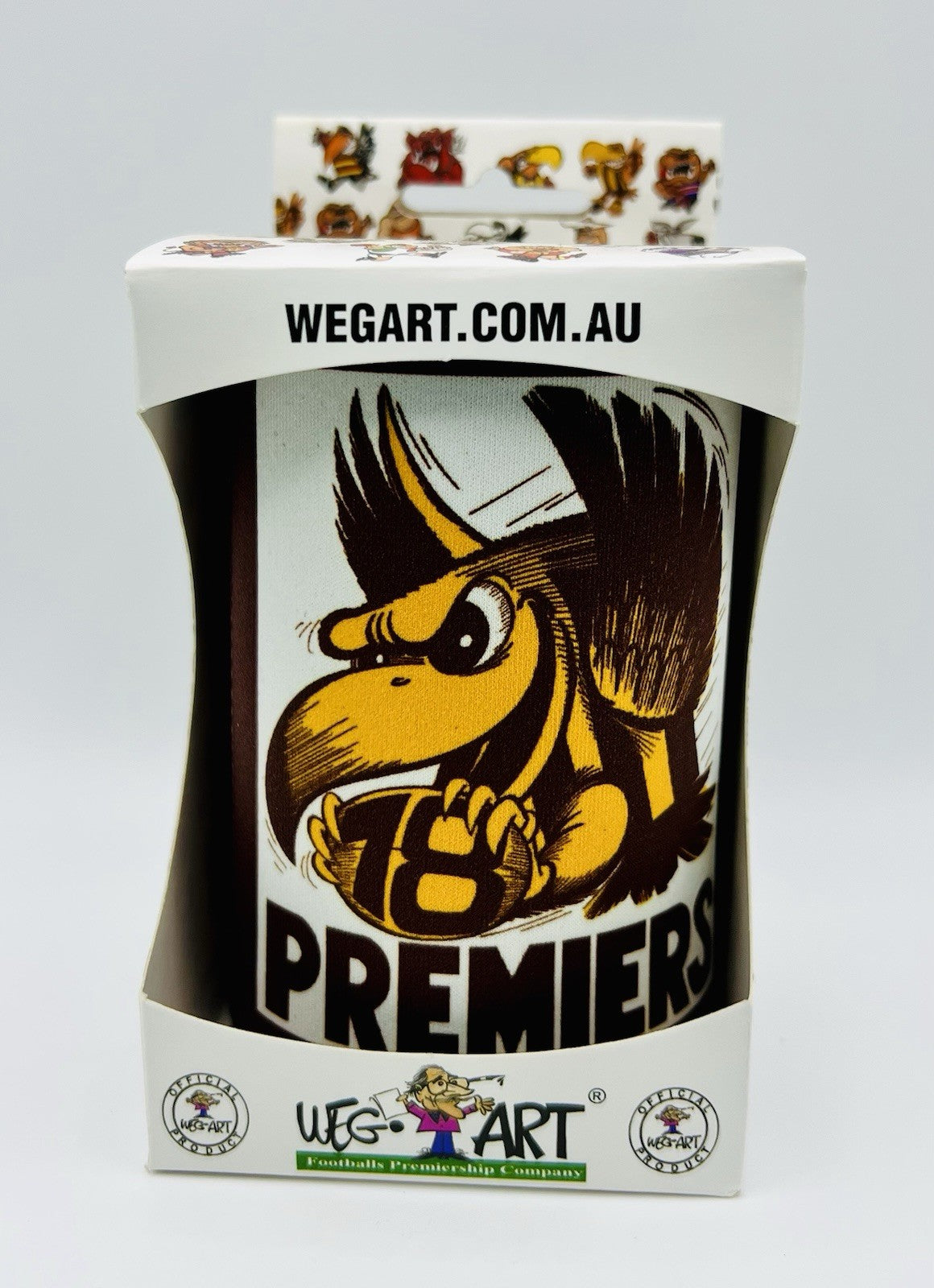 WegArt WEG Premiers Stubby Holder Can Cooler - Hawthorn Hawks 1978
