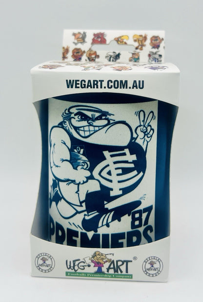 WegArt WEG Premiers Stubby Holder Can Cooler - Carlton Blues 1987