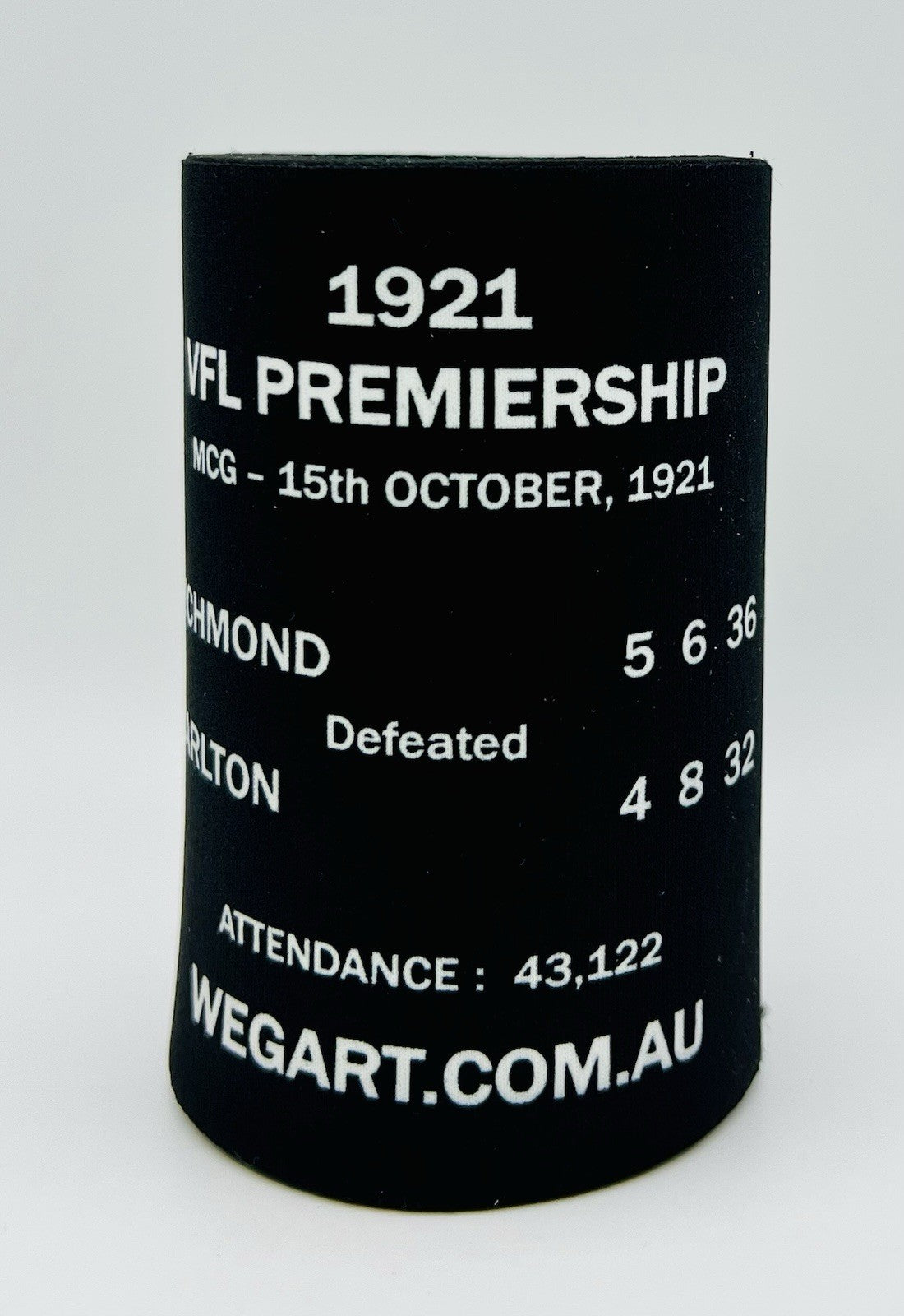 WegArt WEG Premiers Stubby Holder Can Cooler - Richmond Tigers 1921