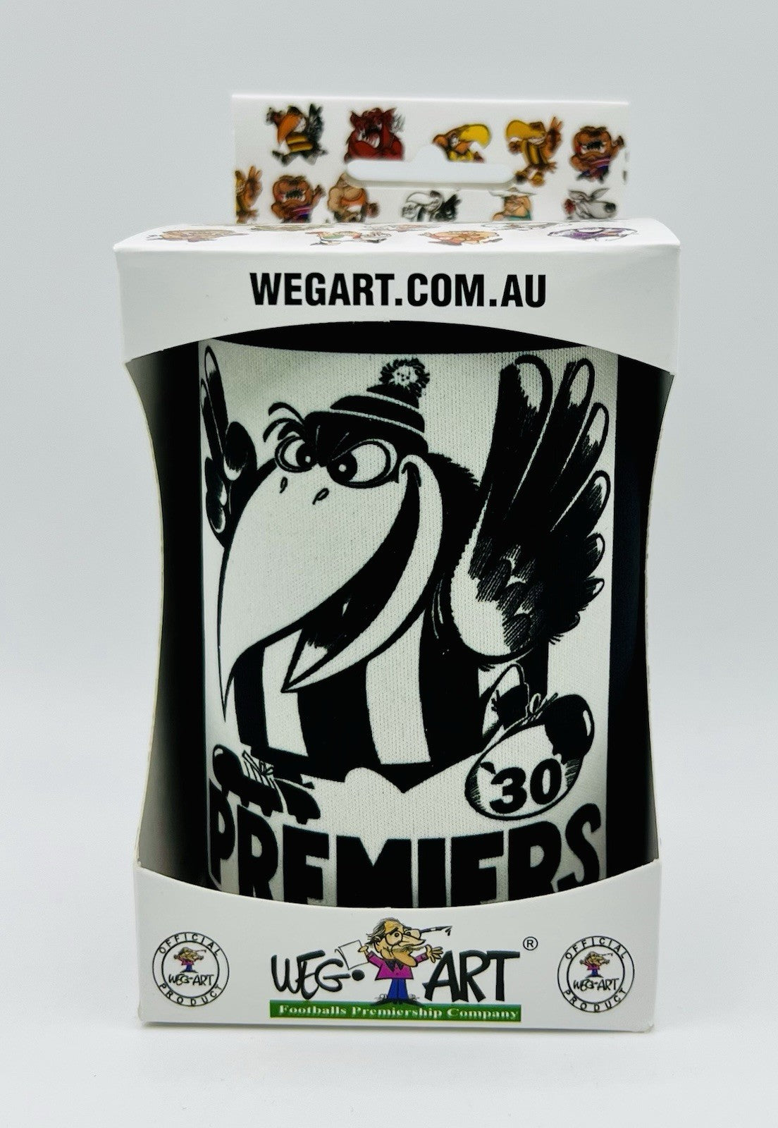WegArt WEG Premiers Stubby Holder Can Cooler - Collingwood Magpies 1930