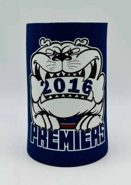 WegArt WEG Premiers Stubby Holder Can Cooler - Western Bulldogs 2016