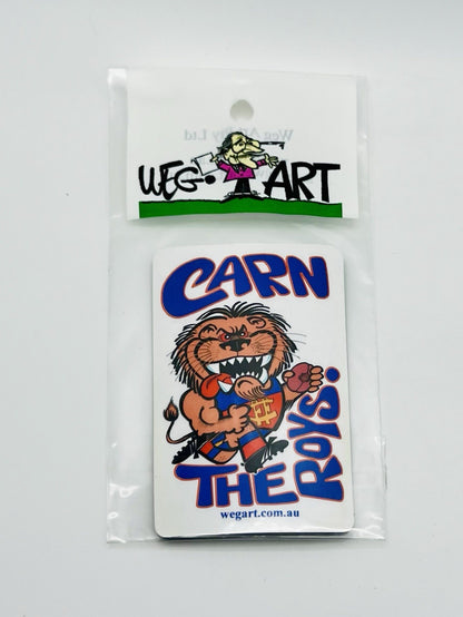 WEG WegArt Fridge Magnet - “Carn The Roys” Fitzroy Lions
