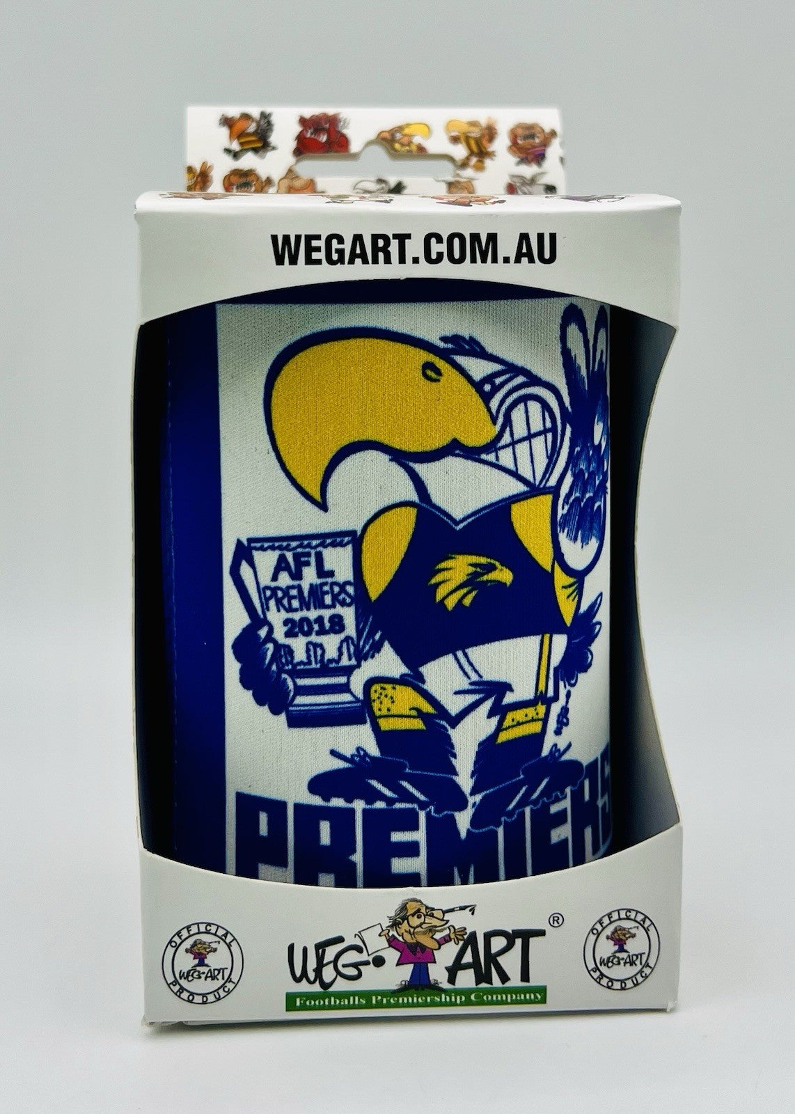 WegArt WEG Premiers Stubby Holder Can Cooler - West Coast Eagles 2018