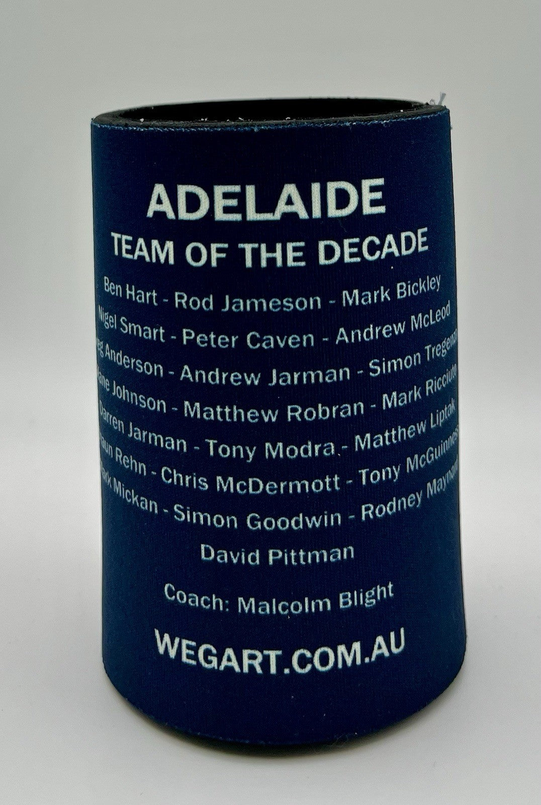 WegArt Stubby Holder Can Cooler - Adelaide Crows “Carn The Crows”