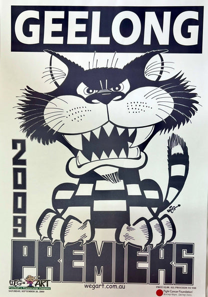 2007, 2009, 2011, 2022 & Supporter Geelong Cats WEG WegArt Premiers Posters