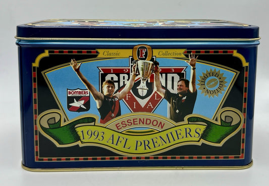 Essendon 1993 AFL Premiership Commemorative Metal Card Tin Set ( 21 Metal Cards)