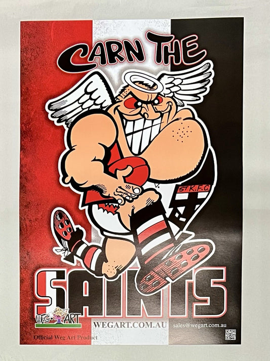 WegArt WEG St Kilda Saints Supporter Poster - “Carn The Saints”