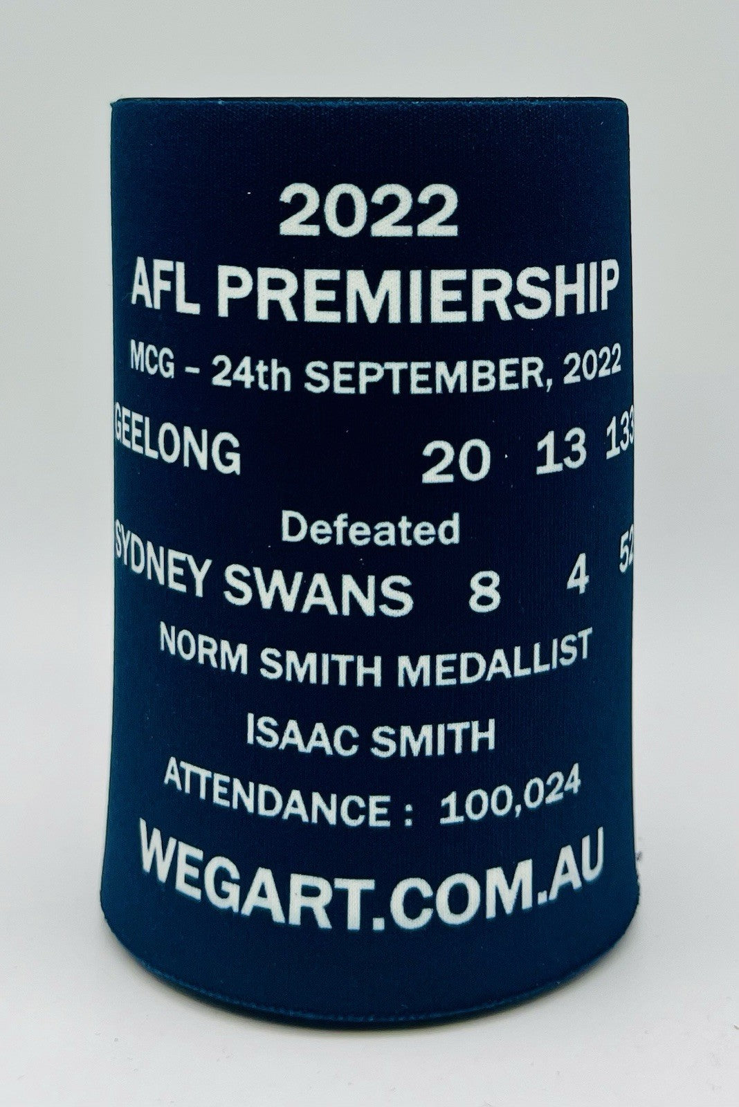 WegArt WEG Premiers Stubby Holder Can Cooler - Geelong Cats 2022