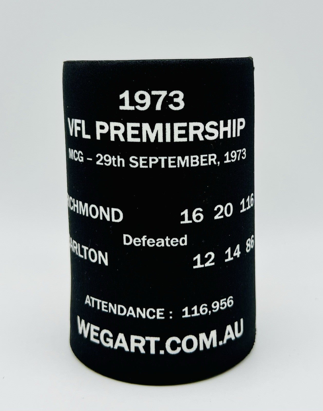 WegArt WEG Premiers Stubby Holder Can Cooler - Richmond Tigers 1973